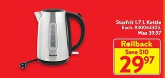 Walmart Starfrit 1.7 l kettle offer