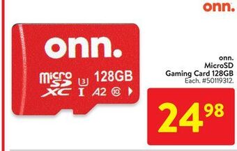 Walmart Onn microsd gaming card 128gb offer