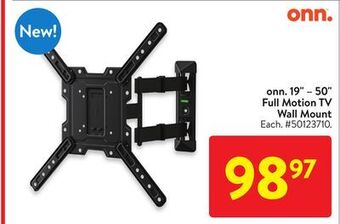 Walmart Onn. 19-50 full motion tv wall mount offer