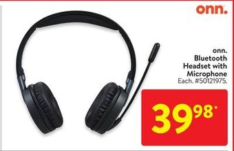 Walmart Onn. bluetooth headset with microphone offer