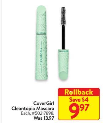 Walmart Covergirl cleantopia mascara offer