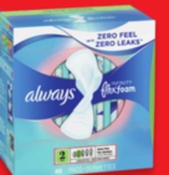 Walmart Always pads 36s - 50s offer