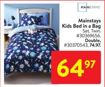 Walmart Mainstays kids bed in a bag offer