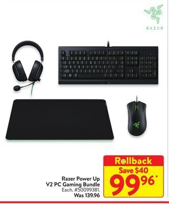Walmart Razer power up v2 pc gaming bundle offer