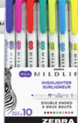 Staples Zebra mildliner dual-tip highlighters offer