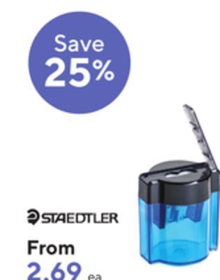 Staples Staedtler double-hole oval metal pencil sharpener offer