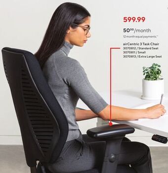 Staples Gry mattr aircentric 3 task chair offer