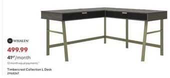 Staples Whalen timbercrest collection l desk offer