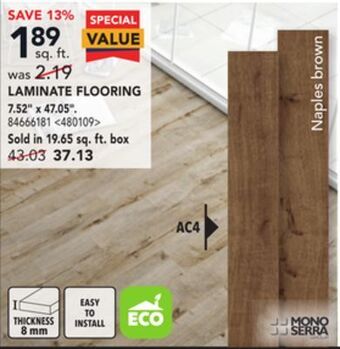 Lowe's Mono serra laminate flooring 7.52 x 47.05 offer