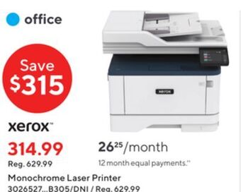 Staples Xerox b305/dni monochrome laser printer offer