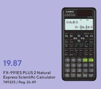 Staples Casio fx-991esplus2 natural express scientific calculator offer