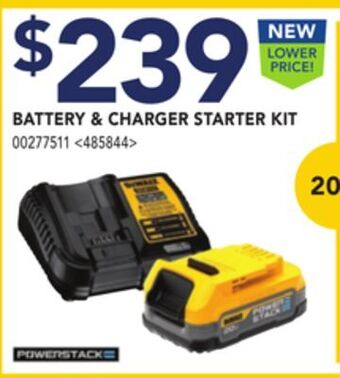 Lowe's Dewalt battery & charger starter kit offer