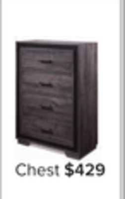 Leon's Orlando 4 drawer chest - grey offer