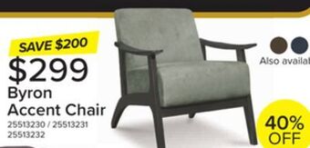Leon's Byron accent chair - grey offer