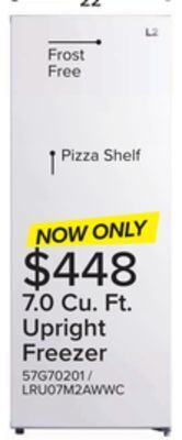 Leon's L2 white upright freezer (7.0 cu. ft.) - lru07m2awwc offer