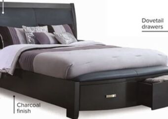 Leon's Cinema 3-piece queen storage bed - charcoal offer