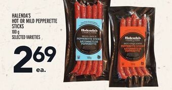 Metro Halenda's hot or mild pepperette sticks offer