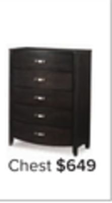 Leon's Cinema 5 drawer chest - charcoal offer