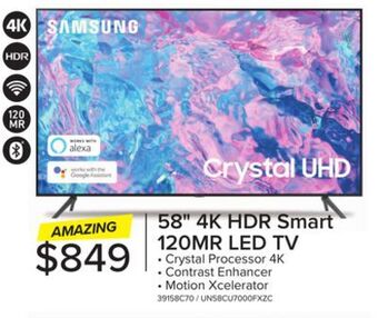 Leon's Samsung 58 cuhd 4k smart tv un58cu7000fxzc offer