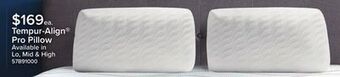 Leon's Tempur-pedic tempur-align prolo pillow offer
