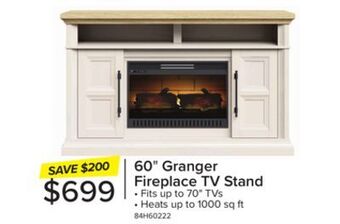 Leon's Granger fireplace tv stand - antique white offer