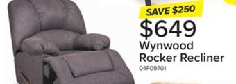Leon's Wynwood rocker recliner - ash offer