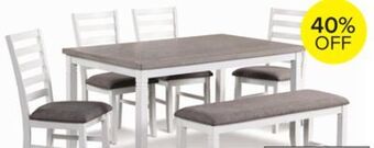 Leon's Breeze 6-piece dining set - white, grey offer