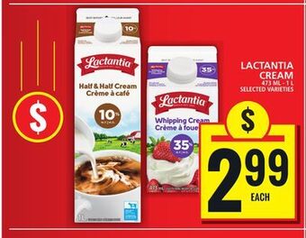 Food Basics Lactantia cream offer