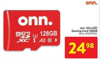 Walmart onn. MicroSD Gaming Card 128GB offer