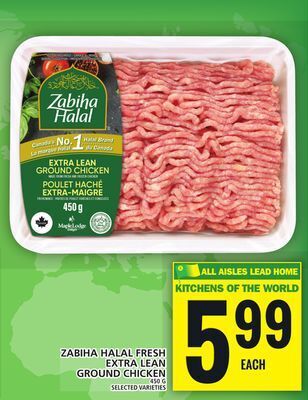 Food Basics Zabiha halal fresh extra lean ground chicken offer