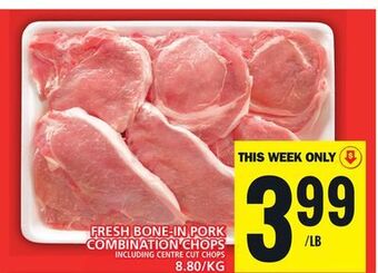 Food Basics Fresh bone-in pork combination chops offer