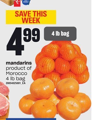 Independent Grocer Mandarins, 4 lb bag offer