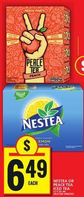 Food Basics Nestea or peace tea iced tea offer
