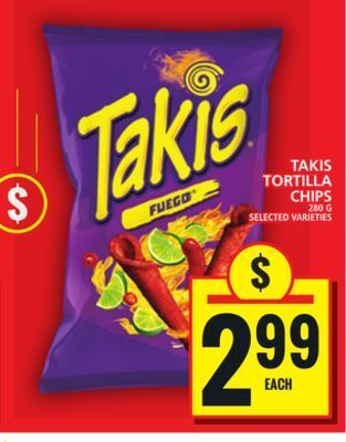 Food Basics Takis tortilla chips offer