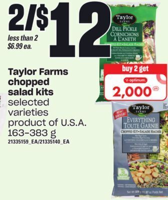 Independent Grocer Taylor farms chopped salad kits, 163-383 g offer