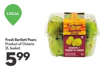 Longo's Fresh bartlett pears offer