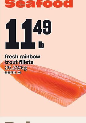 Independent Grocer Fresh rainbow trout fillets offer
