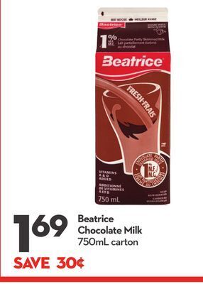 Longo's Beatrice chocolate milk offer