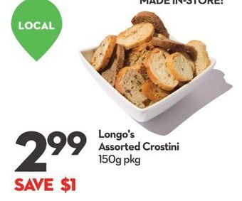 Longo's Longo's assorted crostini offer