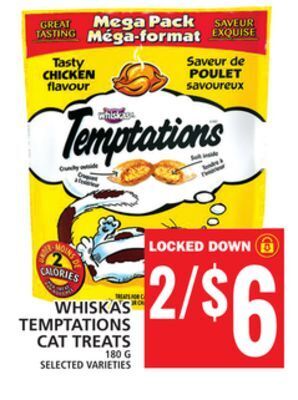Food Basics Whiskas temptations cat treats offer