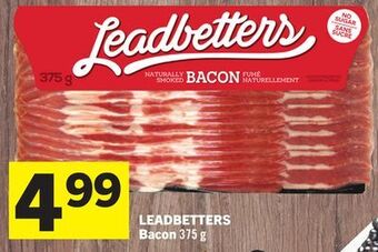Foodland Leadbetters bacon 375 g offer