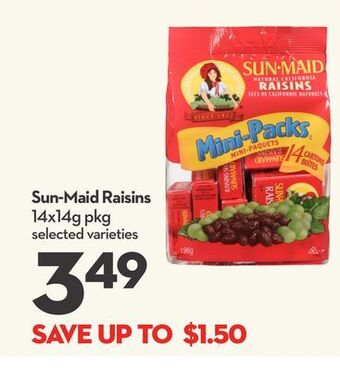 Longo's Sun-maid raisins offer