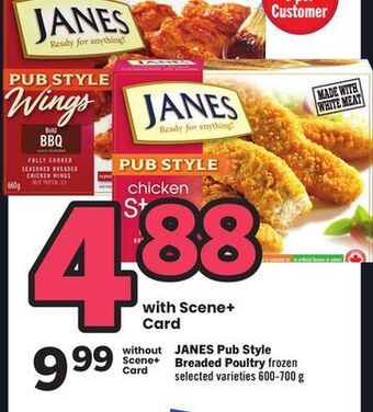 Foodland Janes pub style breaded poultry frozen selected varieties 600-700 g offer