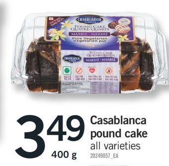 Fortinos Casablanca pound cake 400 g offer