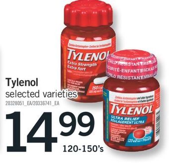 Fortinos Tylenol, 120-150's offer