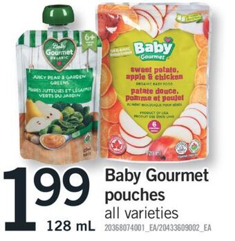 Fortinos Baby gourmet pouches, 128 ml offer