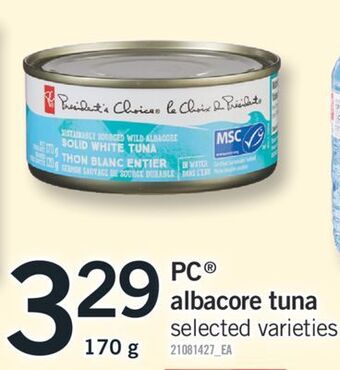 Fortinos Pc albacore tuna, 170 g offer