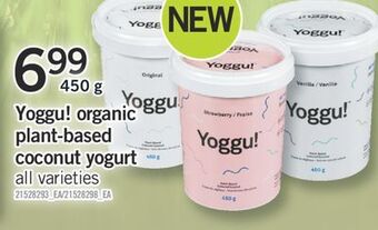 Fortinos Yoggu! organic plant-based coconut yogurt, 450 g offer