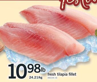 Fortinos Fresh tilapia fillet offer