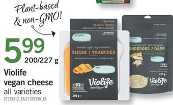Fortinos Violife vegan cheese 200 227 g offer